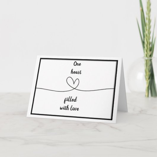 TWEE HARTEN ONTMOETEN ELKAAR, EN DAN MARRAIGE KAAR FEESTDAGEN KAART (Voorkant)