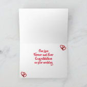 "TWEE HARTEN ONTMOETEN ELKAAR" EN DAN TROUWEN FEESTDAGEN KAART (Binnen)