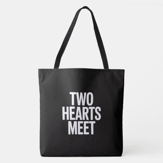 Twee harten ontmoeten tote bag (Voorkant)