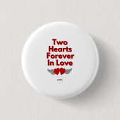 Twee harten ooit in de Button van de Liefde Rond (Voorkant)