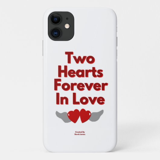 Twee harten ooit in de liefde van Apple iPhone 11 Case-Mate iPhone Case (Achterkant)