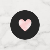 Twee harten op Jubileum met zwart-wit huwelijk Co Confetti (Kleine voorkant)