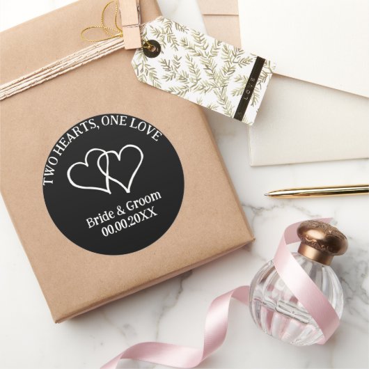 Twee harten Op liefde dubbel hart bruiloft sticker (Geschenken)