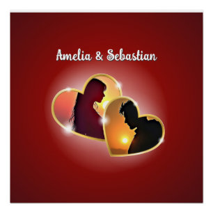 Twee harten perfect poster