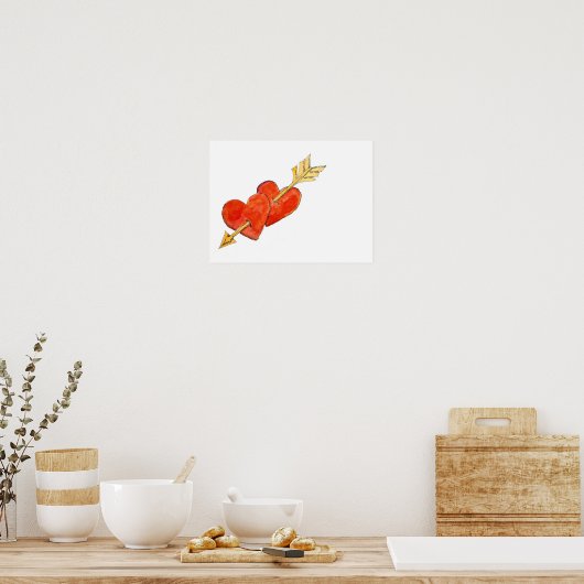 Twee harten - pijl 2011 poster (Keuken)