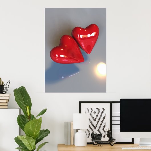 Twee harten Poster (Thuiskantoor)