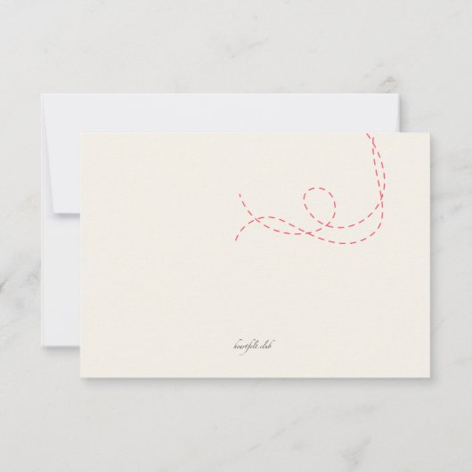 Twee harten redden de aankondiging van de datum (Achterkant)