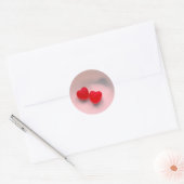 Twee harten ronde sticker (Envelop)