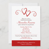 Twee harten roodbruin-hartenbroodjes kaart (Voorkant)