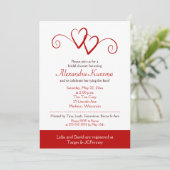 Twee harten roodbruin-hartenbroodjes kaart (Staand voorkant)