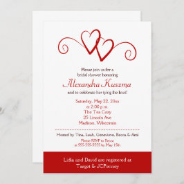 Twee harten roodbruin-hartenbroodjes kaart