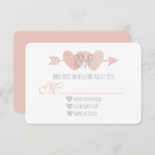 Twee harten RSVP (Voorkant / Achterkant)