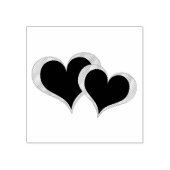 Twee harten rubberstempel (Afrduk)