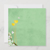 Twee harten Rustic Pistachio Green Wedding Kaart (Achterkant)