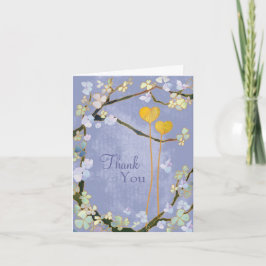 Twee harten Rustic Powder Blue Weddenschap Bedankt