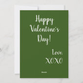 Twee harten samen metallisch goud groen feestdagenkaart (Achterkant)