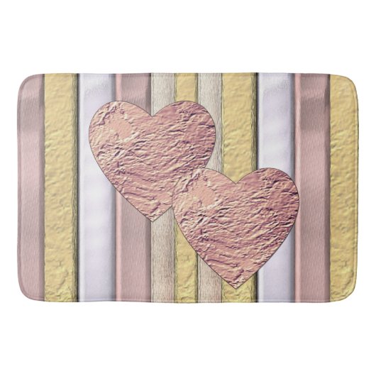 twee harten samen patroon met shine badmat (Voorkant)