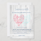 Twee harten samen slaan/Sweet Rustic Wedding Kaart (Voorkant)