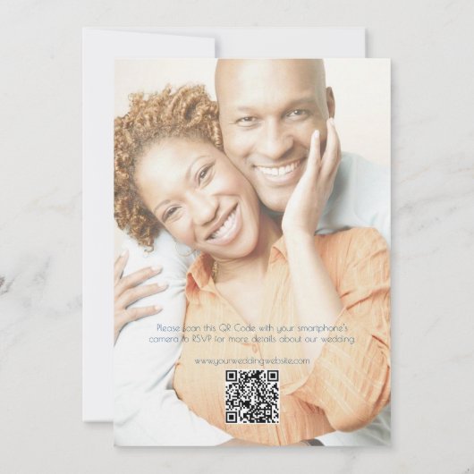 Twee harten samen slaan/Sweet Rustic Wedding Kaart (Achterkant)