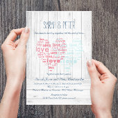 Twee harten samen slaan/Sweet Rustic Wedding Kaart