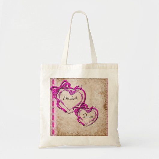 Twee harten samen tote bag (Voorkant)