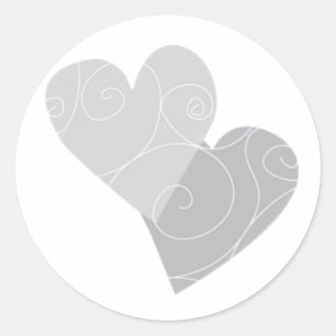 Twee harten samen weddenschap ronde sticker