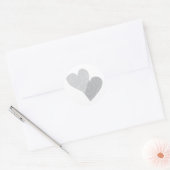 Twee harten samen weddenschap ronde sticker (Envelop)