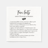 Twee Harten Schattige Romantische Leuke Feiten Tro Servet (Voorkant)