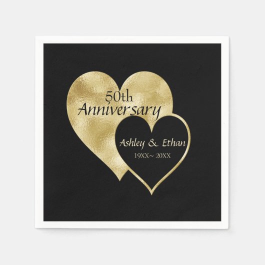 Twee harten servet (Voorkant)