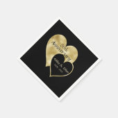 Twee harten servet (Hoek)