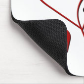 Twee harten Sjabloon Mousepad Muismat (Hoek)