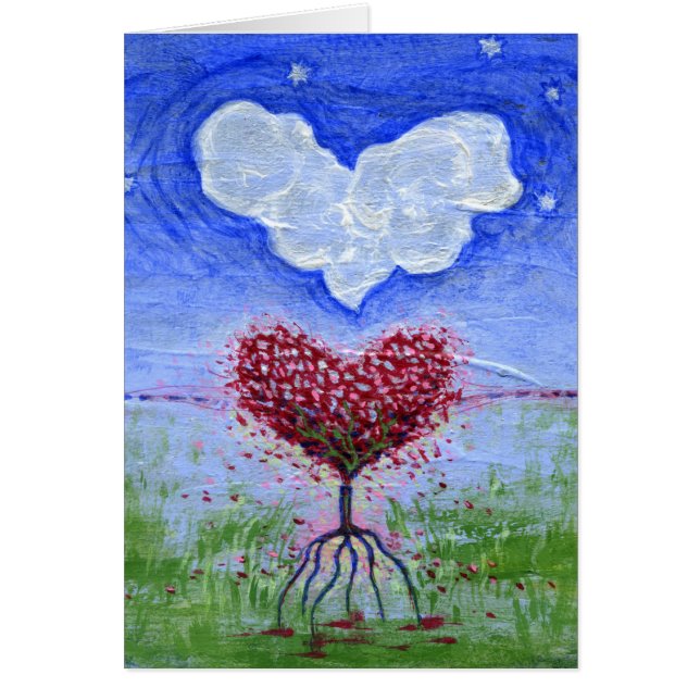 Twee harten surrealistische kunst (Voorkant)