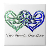 Twee harten tegeltje (Voorkant)