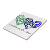 Twee harten tegeltje (Zijkant)