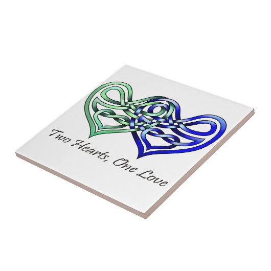 Twee harten tegeltje (Zijkant)