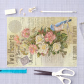Twee harten tissuepapier (Craft)