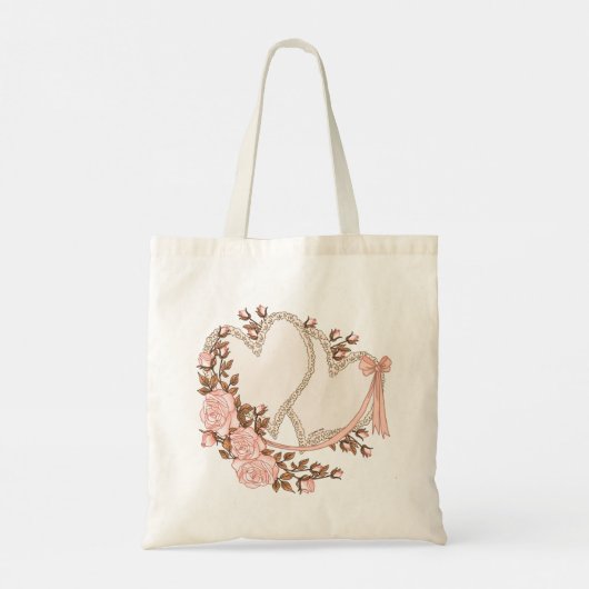 Twee harten tote bag (Achterkant)