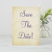 Twee harten trouwdatum save the date kaart (Staand voorkant)