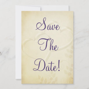 Twee harten trouwdatum save the date kaart