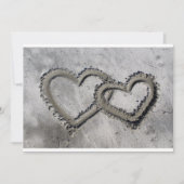 Twee harten trouwuitnodiging kaart (Voorkant)