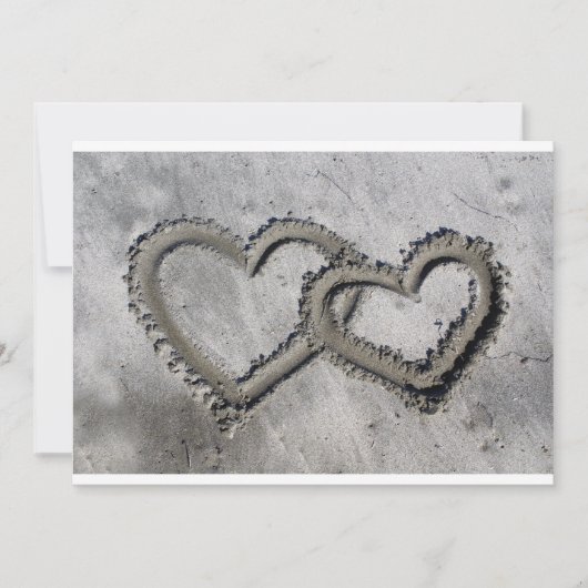 Twee harten trouwuitnodiging kaart (Voorkant)