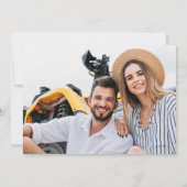 Twee harten twee foto-kalligrafie bruiloft kaart (Achterkant)