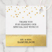 Twee harten twee levens een liefde wit goud bruilo bedankjes labels (Achterkant)