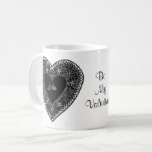 Twee harten-twee namen zijn mijn Valentijn Koffiemok (Voorkant links)