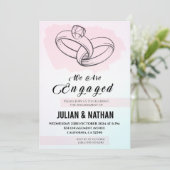 Twee harten, twee ringen houden een belofte van vo kaart (Staand voorkant)