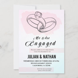 Twee harten, twee ringen houden een belofte van vo kaart