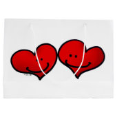 twee harten uit liefde large cadeautasje (Achterkant)
