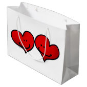 twee harten uit liefde large cadeautasje (Achterkant Gekanteld)