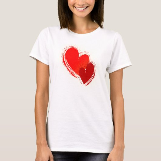 Twee harten uit liefde t-shirt (Voorkant)