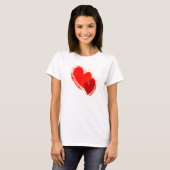 Twee harten uit liefde t-shirt (Voorkant volledig)